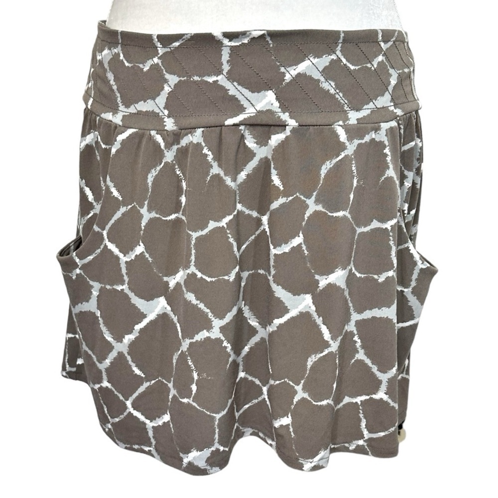 🌸Banana Republic- Gray Giraffe Print Short Skirt w/ Pockets - Size S